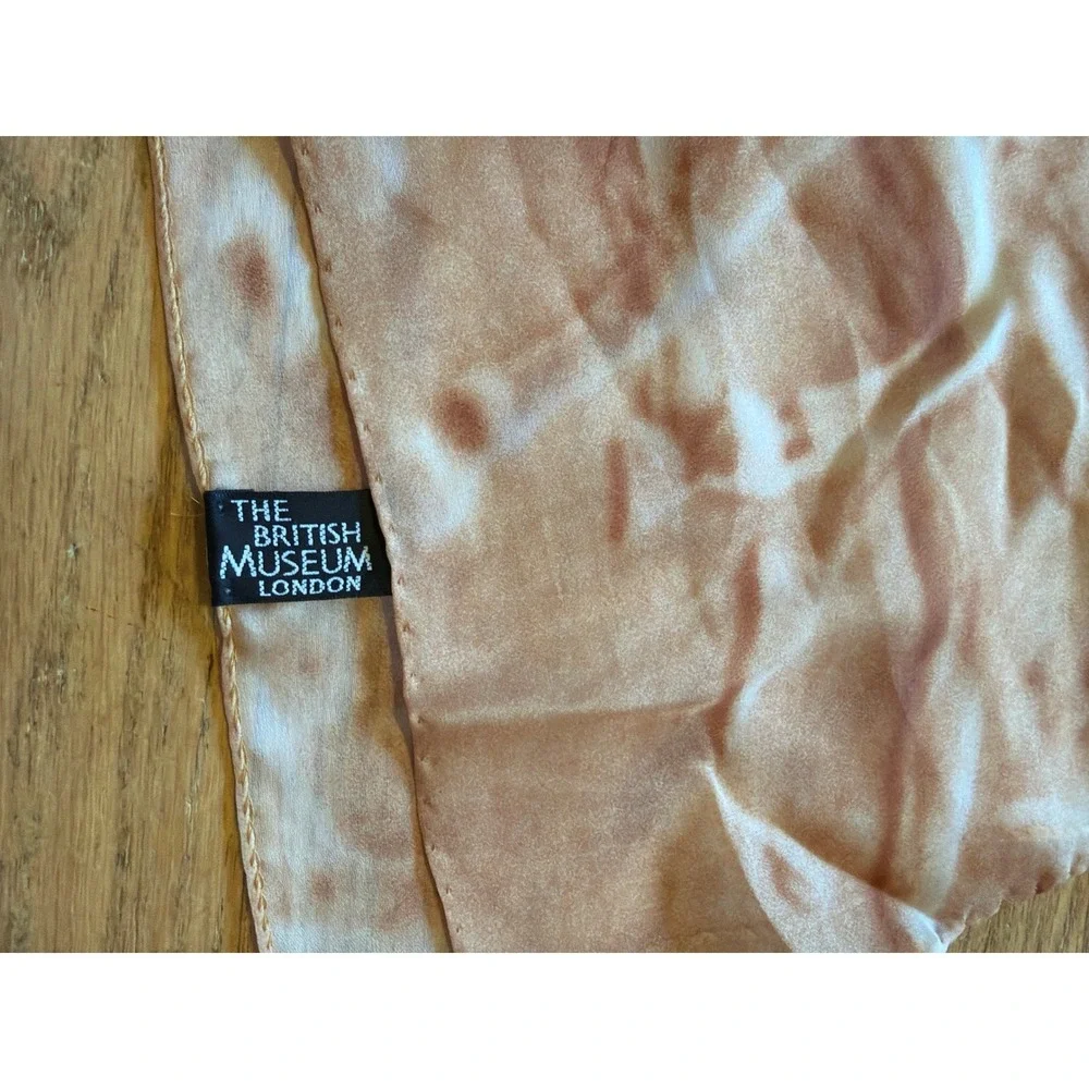 British Museum London 100% Silk Scarf Italy Parthenon Frieze Marble Relief Print